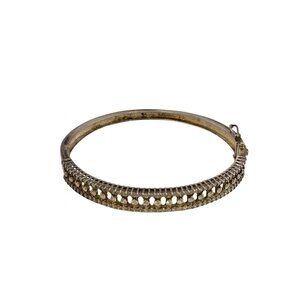 SW 925 Sterling China Cz Bangle Bracelet (A7703)